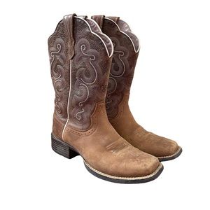 Ariat cowboy boots square toe size 7